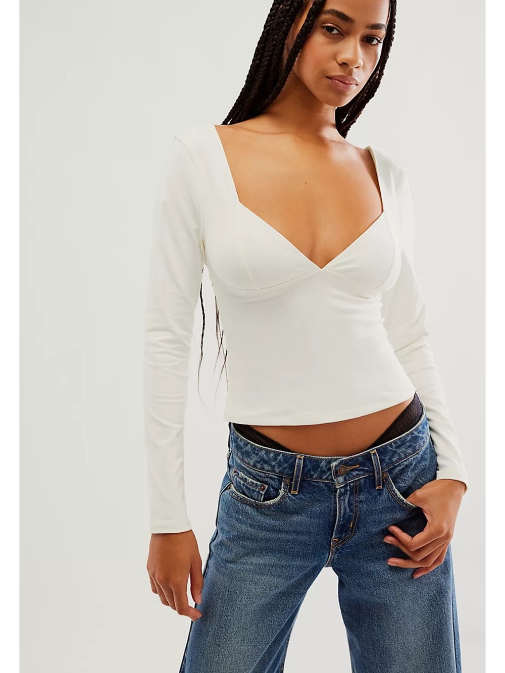 FP Intimately Duo Corset Long-Sleeve Cami